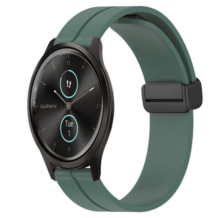 20mm Solid Color Magnetic Clasp Silicone Watch Band, For Garmin Garminmove Style, For Garmin Forerunner 645 Music