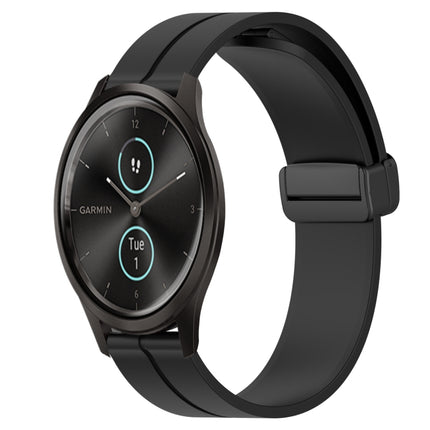 20mm Solid Color Magnetic Clasp Silicone Watch Band, For Garmin Garminmove Style, For Garmin Forerunner 645 Music
