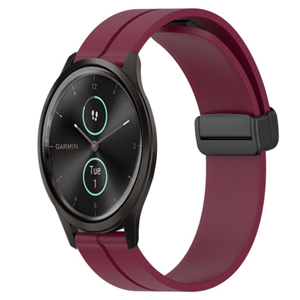 20mm Solid Color Magnetic Clasp Silicone Watch Band, For Garmin Garminmove Style, For Garmin Forerunner 645 Music