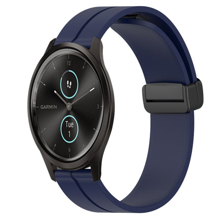 20mm Solid Color Magnetic Clasp Silicone Watch Band, For Garmin Garminmove Style, For Garmin Forerunner 645 Music