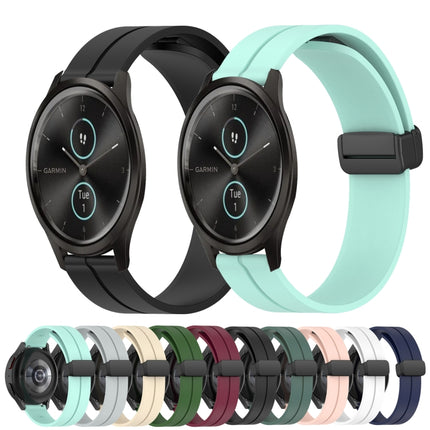 20mm Solid Color Magnetic Clasp Silicone Watch Band, For Garmin Garminmove Style, For Garmin Forerunner 645 Music