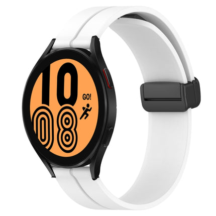 20mm Solid Color Magnetic Clasp Silicone Watch Band, For Samsung Galaxy Watch 5 Pro 45mm, For Samsung Galaxy Watch4 44mm