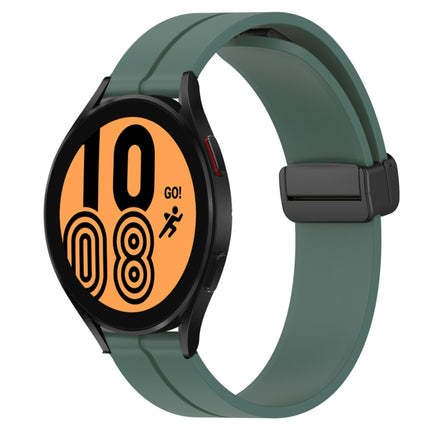 20mm Solid Color Magnetic Clasp Silicone Watch Band, For Samsung Galaxy Watch4 40mm, For Samsung  Galaxy Watch4 Classic 42mm