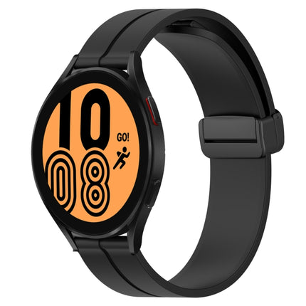 20mm Solid Color Magnetic Clasp Silicone Watch Band, For Samsung Galaxy Watch4 40mm, For Samsung  Galaxy Watch4 Classic 42mm