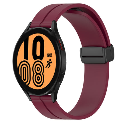 20mm Solid Color Magnetic Clasp Silicone Watch Band, For Samsung Galaxy Watch4 40mm, For Samsung  Galaxy Watch4 Classic 42mm