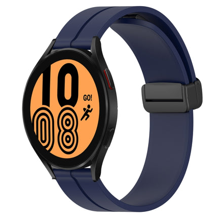 20mm Solid Color Magnetic Clasp Silicone Watch Band, For Samsung Galaxy Watch4 40mm, For Samsung  Galaxy Watch4 Classic 42mm