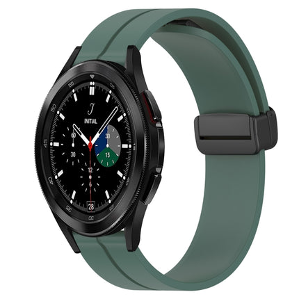 20mm Solid Color Magnetic Clasp Silicone Watch Band, For Samsung  Galaxy Watch4 Classic 46mm, For Samsung Galaxy Watch Active2 40mm