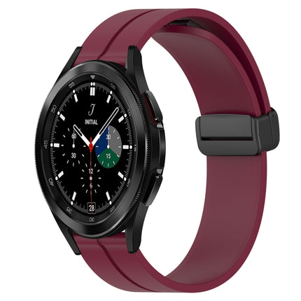 20mm Solid Color Magnetic Clasp Silicone Watch Band, For Samsung  Galaxy Watch4 Classic 46mm, For Samsung Galaxy Watch Active2 40mm