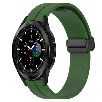 20mm Solid Color Magnetic Clasp Silicone Watch Band, For Samsung  Galaxy Watch4 Classic 46mm, For Samsung Galaxy Watch Active2 40mm