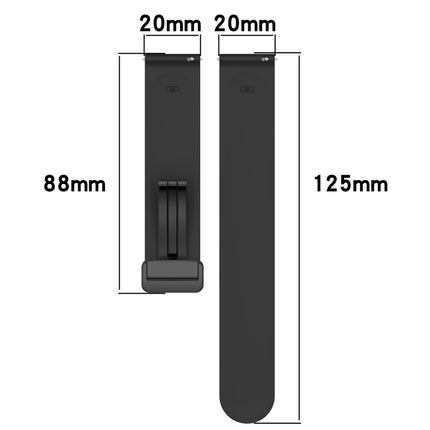 20mm Solid Color Magnetic Clasp Silicone Watch Band, For Samsung  Galaxy Watch4 Classic 46mm, For Samsung Galaxy Watch Active2 40mm