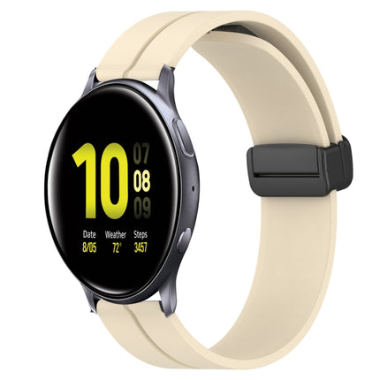 20mm Solid Color Magnetic Clasp Silicone Watch Band, For Samsung  Galaxy Watch4 Classic 46mm, For Samsung Galaxy Watch Active2 40mm