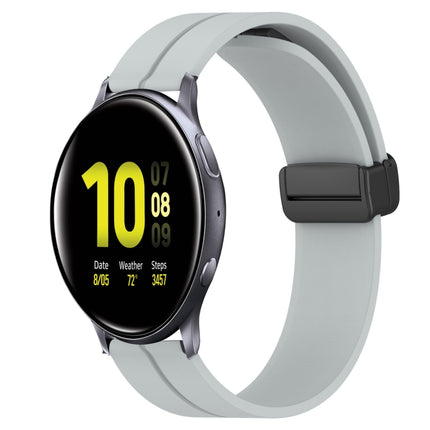 20mm Solid Color Magnetic Clasp Silicone Watch Band, For Samsung  Galaxy Watch4 Classic 46mm, For Samsung Galaxy Watch Active2 40mm