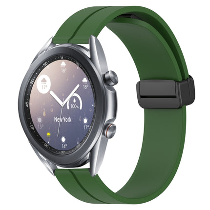 22mm Solid Color Magnetic Clasp Silicone Watch Band, For Samsung Galaxy Watch3 45mm, For Samsung Galaxy Watch 46mm