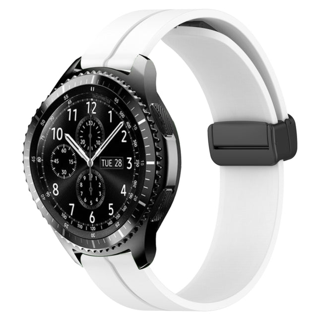 22mm Solid Color Magnetic Clasp Silicone Watch Band, For Samsung Gear S3 Classic, For Samsung Gear S3 Frontier