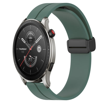 22mm Solid Color Magnetic Clasp Silicone Watch Band, For Amazfit GTR 4, For Amazfit GTR 3