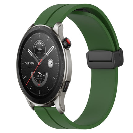 22mm Solid Color Magnetic Clasp Silicone Watch Band, For Amazfit GTR 4, For Amazfit GTR 3