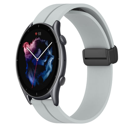 22mm Solid Color Magnetic Clasp Silicone Watch Band, For Amazfit GTR 4, For Amazfit GTR 3