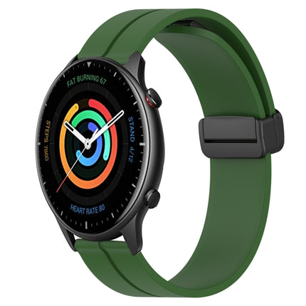 22mm Solid Color Magnetic Clasp Silicone Watch Band, For Amazfit GTR 2, For Amazfit 3