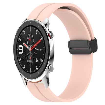 22mm Solid Color Magnetic Clasp Silicone Watch Band, For Amazfit GTR 47mm