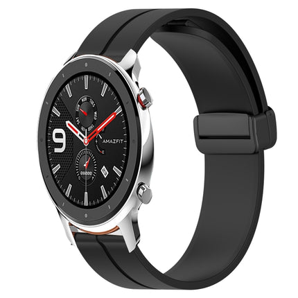 22mm Solid Color Magnetic Clasp Silicone Watch Band, For Amazfit GTR 47mm