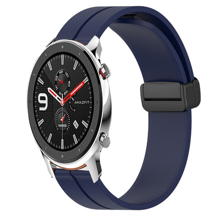 22mm Solid Color Magnetic Clasp Silicone Watch Band, For Amazfit GTR 47mm