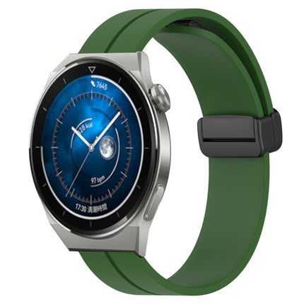 22mm Solid Color Magnetic Clasp Silicone Watch Band, For Huawei Watch GT3 Pro 46mm, For Huawei Watch GT3 46mm