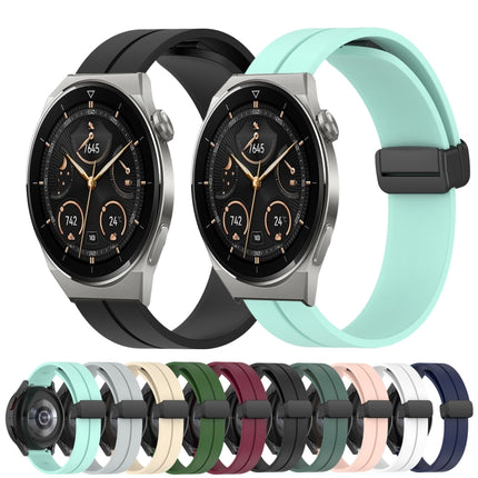 22mm Solid Color Magnetic Clasp Silicone Watch Band, For Huawei Watch GT3 Pro 46mm, For Huawei Watch GT3 46mm