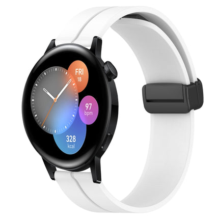 22mm Solid Color Magnetic Clasp Silicone Watch Band, For Huawei Watch GT3 Pro 46mm, For Huawei Watch GT3 46mm