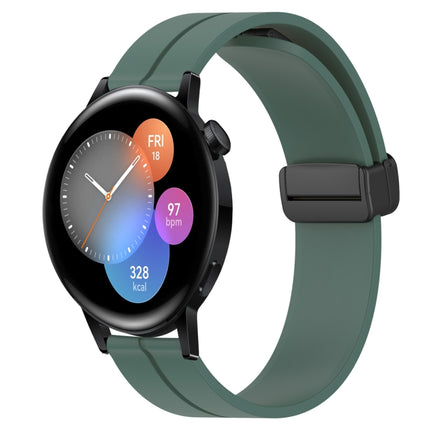 22mm Solid Color Magnetic Clasp Silicone Watch Band, For Huawei Watch GT3 Pro 46mm, For Huawei Watch GT3 46mm