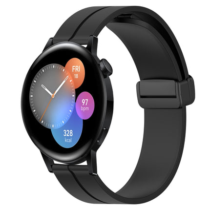 22mm Solid Color Magnetic Clasp Silicone Watch Band, For Huawei Watch GT3 Pro 46mm, For Huawei Watch GT3 46mm
