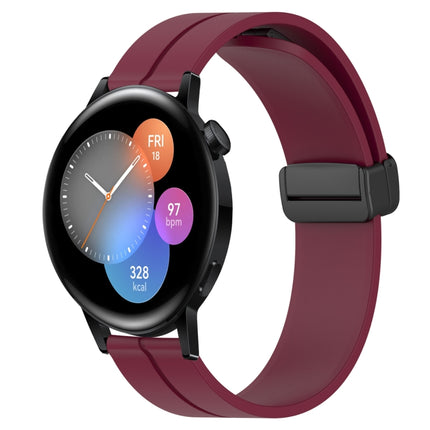 22mm Solid Color Magnetic Clasp Silicone Watch Band, For Huawei Watch GT3 Pro 46mm, For Huawei Watch GT3 46mm