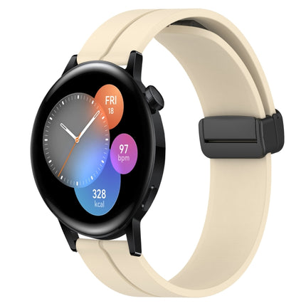 22mm Solid Color Magnetic Clasp Silicone Watch Band, For Huawei Watch GT3 Pro 46mm, For Huawei Watch GT3 46mm