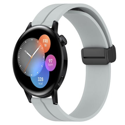 22mm Solid Color Magnetic Clasp Silicone Watch Band, For Huawei Watch GT3 Pro 46mm, For Huawei Watch GT3 46mm