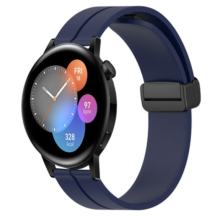 22mm Solid Color Magnetic Clasp Silicone Watch Band, For Huawei Watch GT3 Pro 46mm, For Huawei Watch GT3 46mm