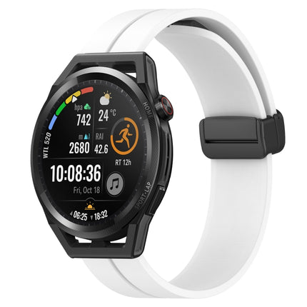 22mm Solid Color Magnetic Clasp Silicone Watch Band, For Huawei Watch GT Runner, For Huawei Watch 3
