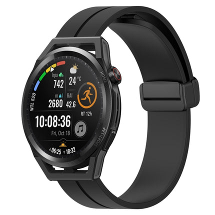 22mm Solid Color Magnetic Clasp Silicone Watch Band, For Huawei Watch GT Runner, For Huawei Watch 3