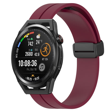 22mm Solid Color Magnetic Clasp Silicone Watch Band, For Huawei Watch GT Runner, For Huawei Watch 3