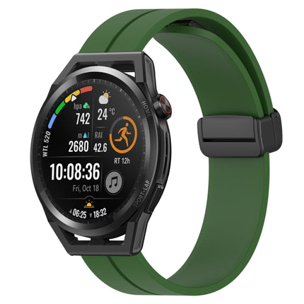 22mm Solid Color Magnetic Clasp Silicone Watch Band, For Huawei Watch GT Runner, For Huawei Watch 3