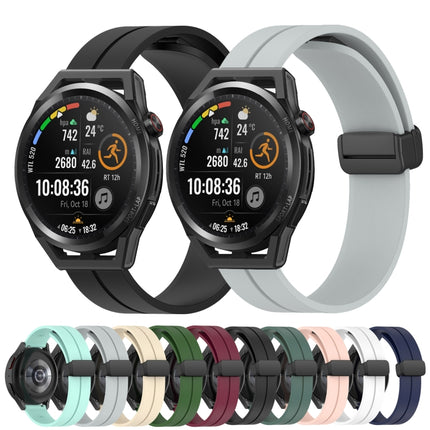 22mm Solid Color Magnetic Clasp Silicone Watch Band, For Huawei Watch GT Runner, For Huawei Watch 3