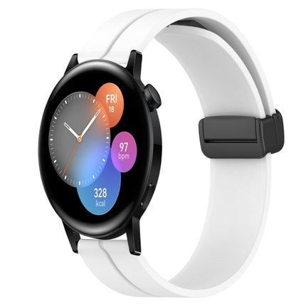 22mm Solid Color Magnetic Clasp Silicone Watch Band, For Huawei Watch GT Runner, For Huawei Watch 3