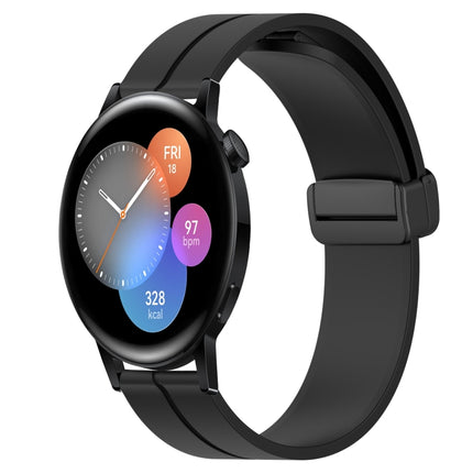 22mm Solid Color Magnetic Clasp Silicone Watch Band, For Huawei Watch GT Runner, For Huawei Watch 3