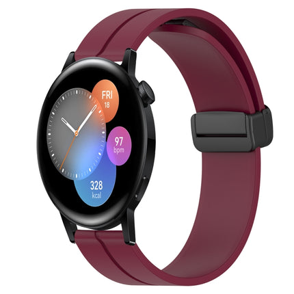 22mm Solid Color Magnetic Clasp Silicone Watch Band, For Huawei Watch GT Runner, For Huawei Watch 3