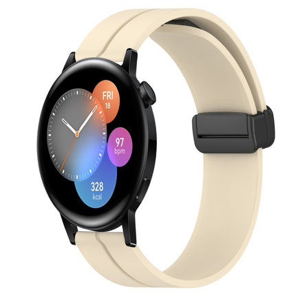 22mm Solid Color Magnetic Clasp Silicone Watch Band, For Huawei Watch GT Runner, For Huawei Watch 3