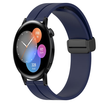 22mm Solid Color Magnetic Clasp Silicone Watch Band, For Huawei Watch GT Runner, For Huawei Watch 3