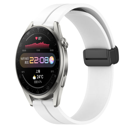 22mm Solid Color Magnetic Clasp Silicone Watch Band, For Huawei Watch 3 Pro, For Huawei GT2 Pro