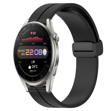 22mm Solid Color Magnetic Clasp Silicone Watch Band, For Huawei Watch 3 Pro, For Huawei GT2 Pro