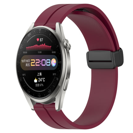 22mm Solid Color Magnetic Clasp Silicone Watch Band, For Huawei Watch 3 Pro, For Huawei GT2 Pro