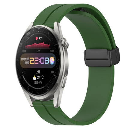 22mm Solid Color Magnetic Clasp Silicone Watch Band, For Huawei Watch 3 Pro, For Huawei GT2 Pro