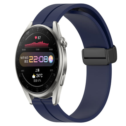 22mm Solid Color Magnetic Clasp Silicone Watch Band, For Huawei Watch 3 Pro, For Huawei GT2 Pro