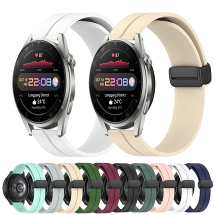 22mm Solid Color Magnetic Clasp Silicone Watch Band, For Huawei Watch 3 Pro, For Huawei GT2 Pro